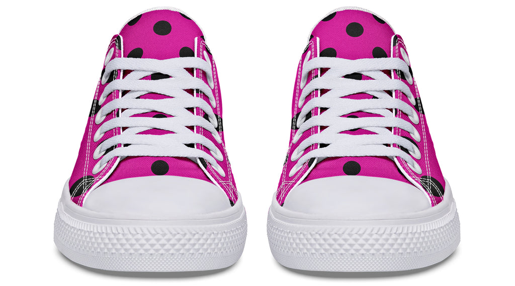 Pretty In Pink Polka Dot Low Tops