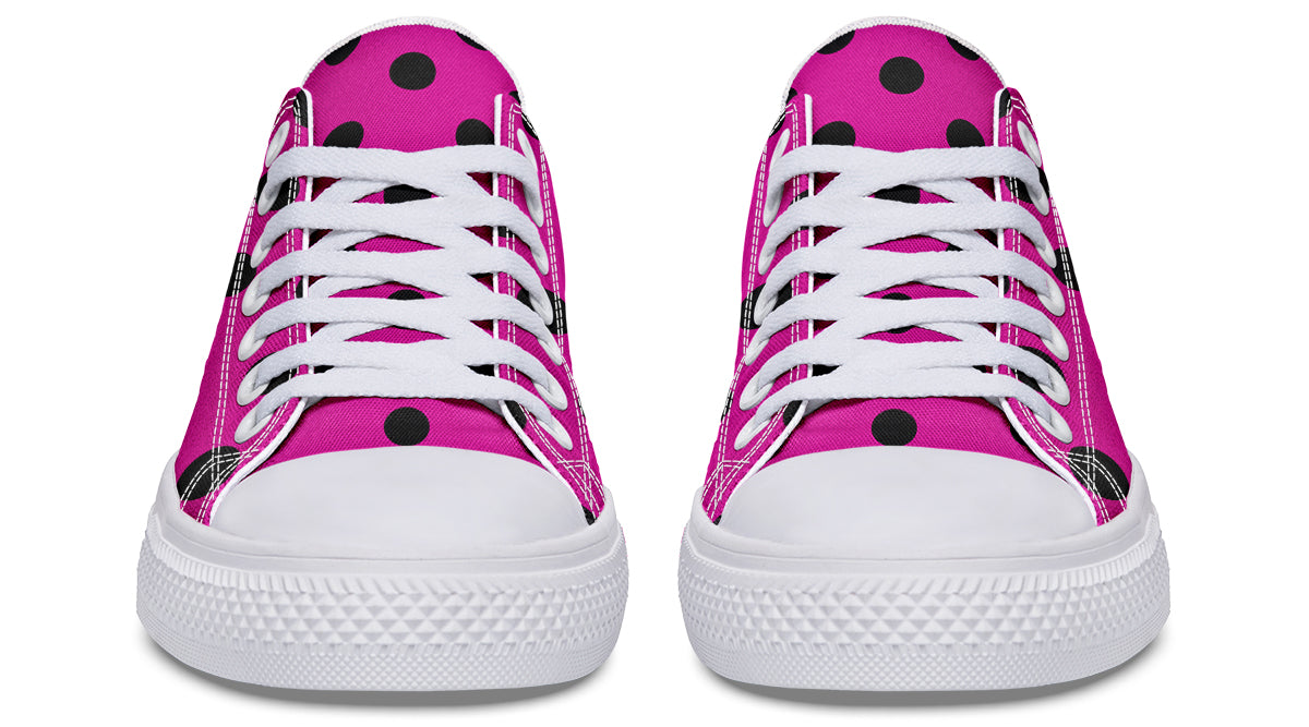 Pretty In Pink Polka Dot Low Tops