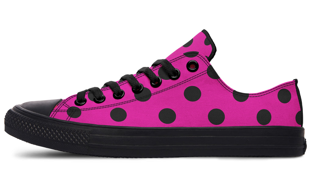 Pretty In Pink Polka Dot Low Tops