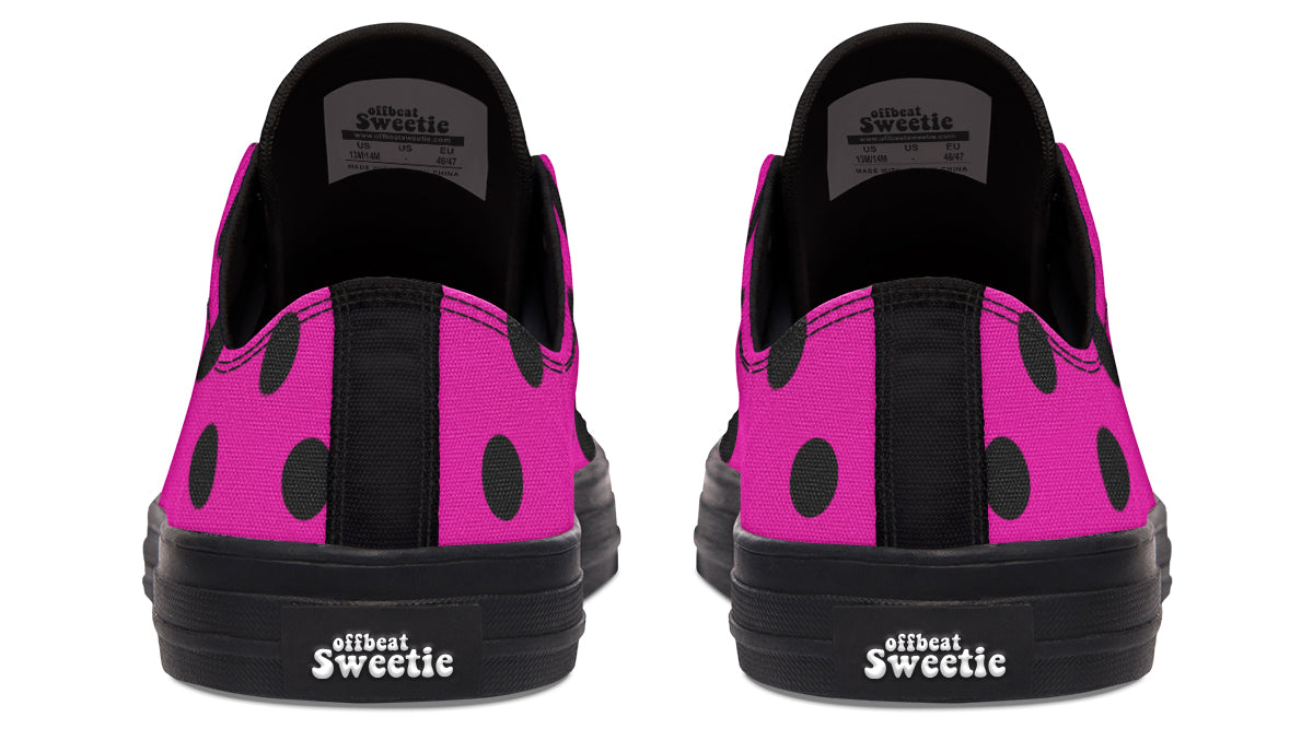 Pretty In Pink Polka Dot Low Tops