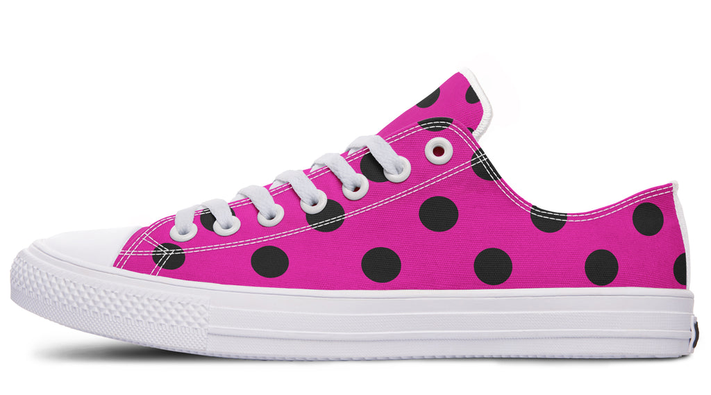 Pretty In Pink Polka Dot Low Tops
