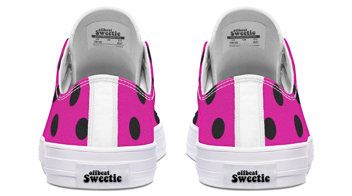Pretty In Pink Polka Dot Low Tops