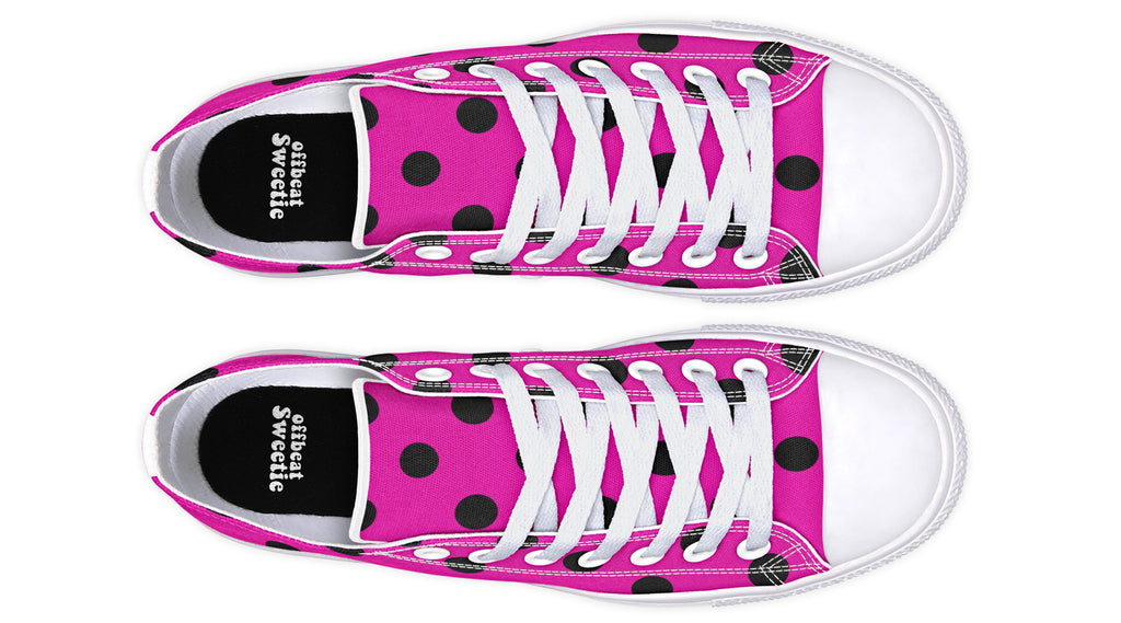Pretty In Pink Polka Dot Low Tops