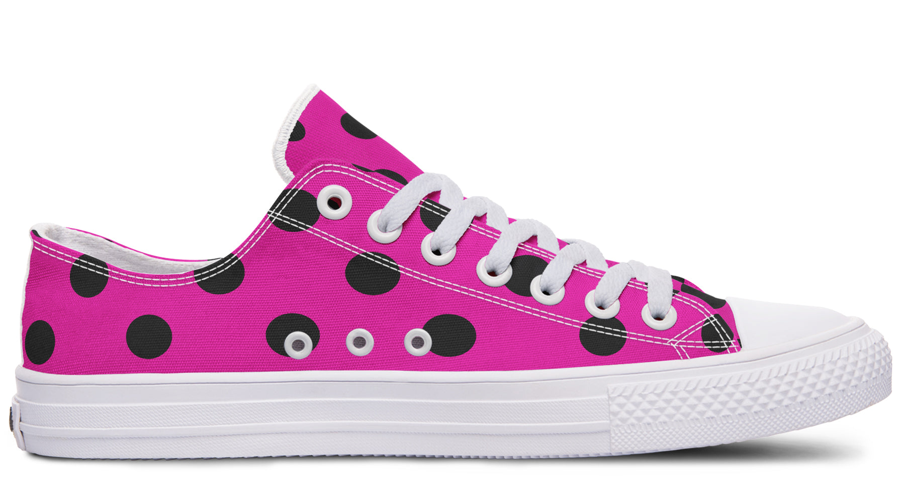 Pretty In Pink Polka Dot Low Tops (Wide)