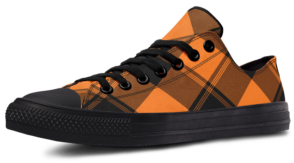Pumpkin Pop Plaid Low Tops