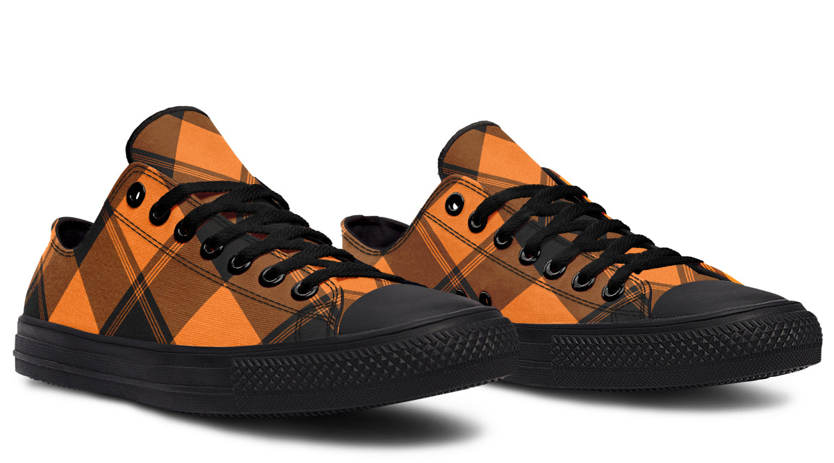 Pumpkin Pop Plaid Low Tops