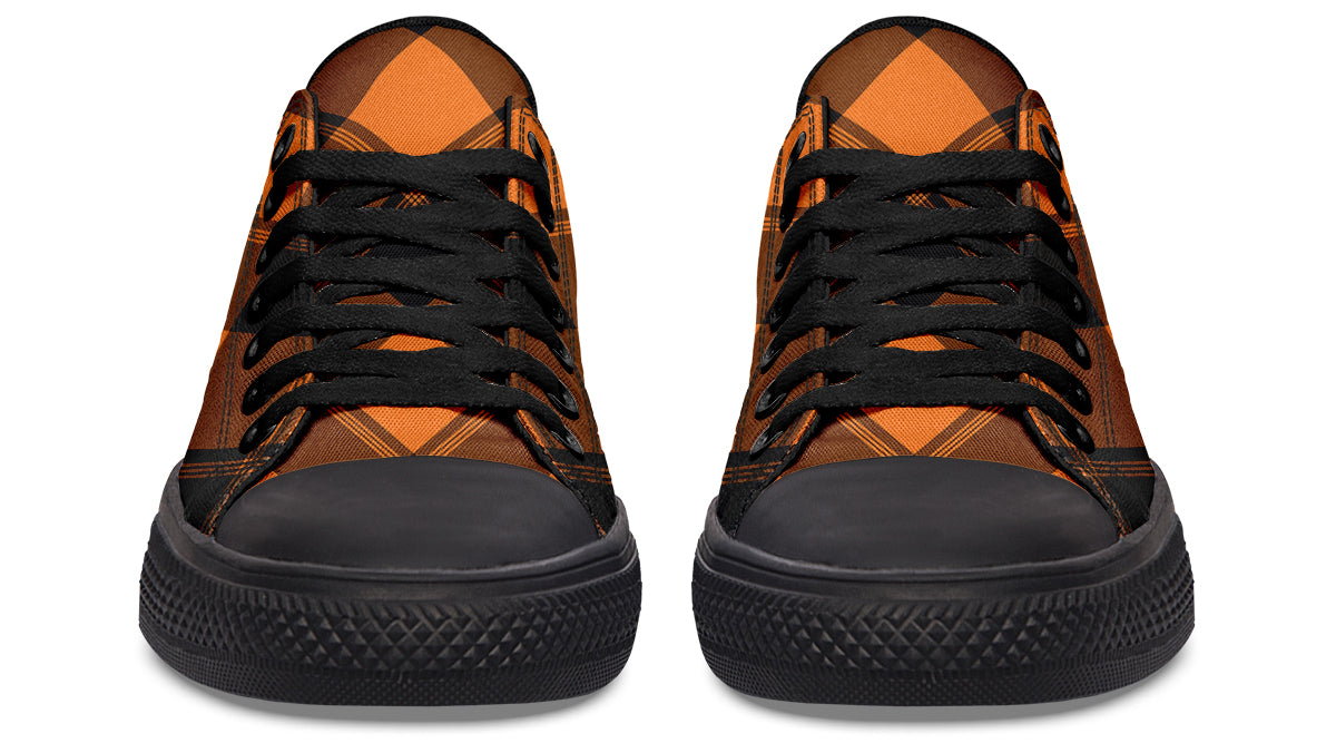 Pumpkin Pop Plaid Low Tops