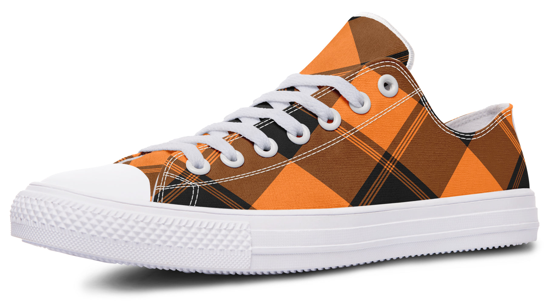 Pumpkin Pop Plaid Low Tops
