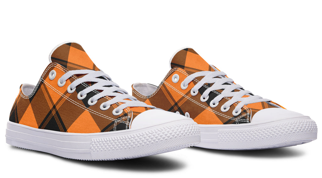 Pumpkin Pop Plaid Low Tops