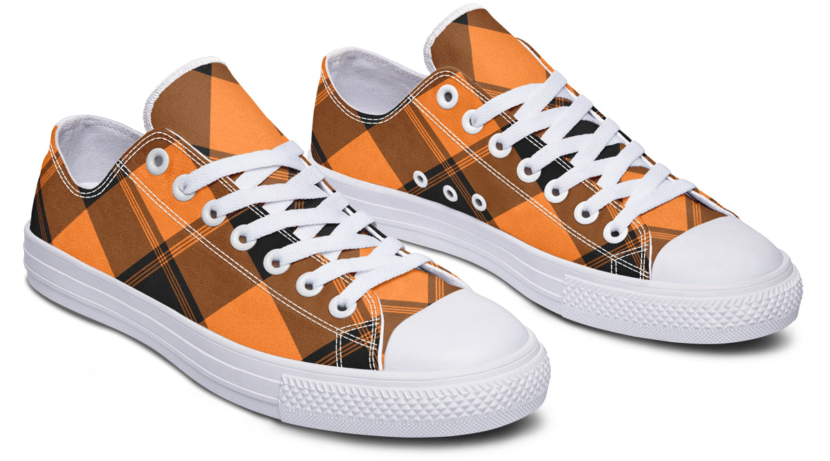 Pumpkin Pop Plaid Low Tops