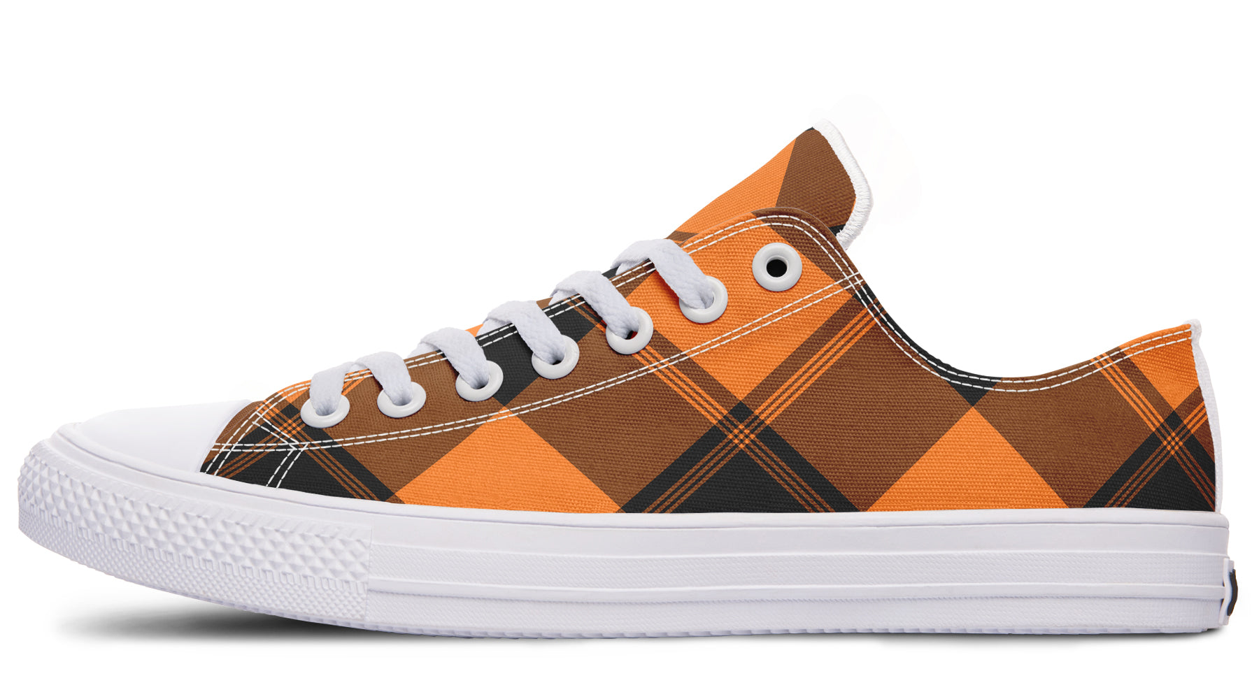 Pumpkin Pop Plaid Low Tops