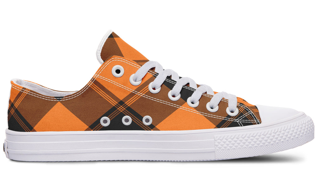 Pumpkin Pop Plaid Low Tops