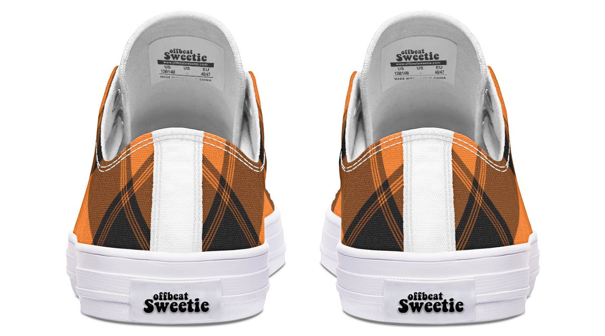 Pumpkin Pop Plaid Low Tops