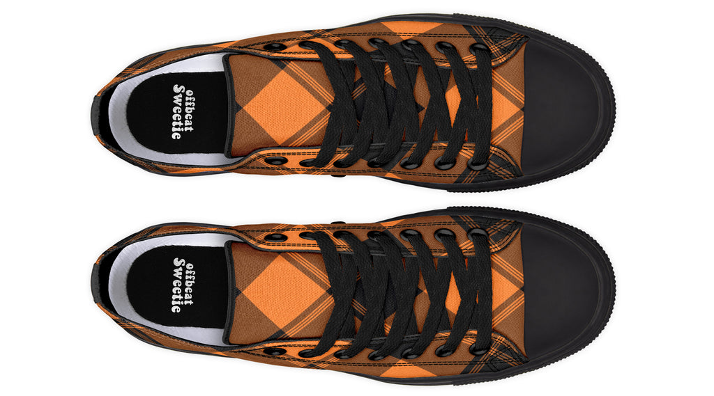 Pumpkin Pop Plaid Low Tops
