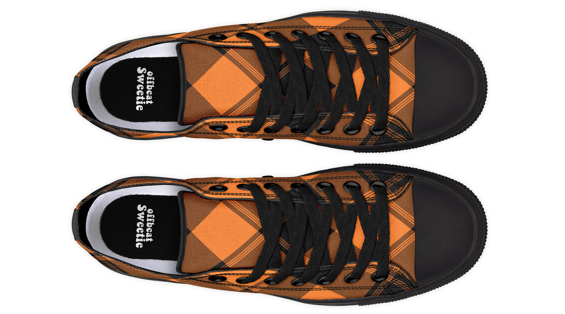 Pumpkin Pop Plaid Low Tops