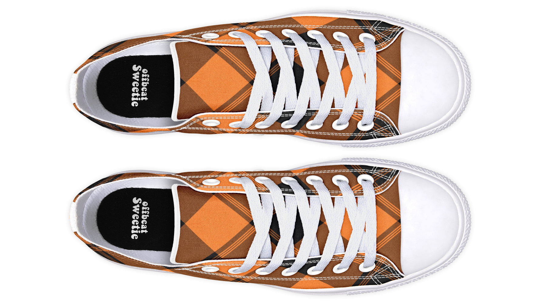 Pumpkin Pop Plaid Low Tops