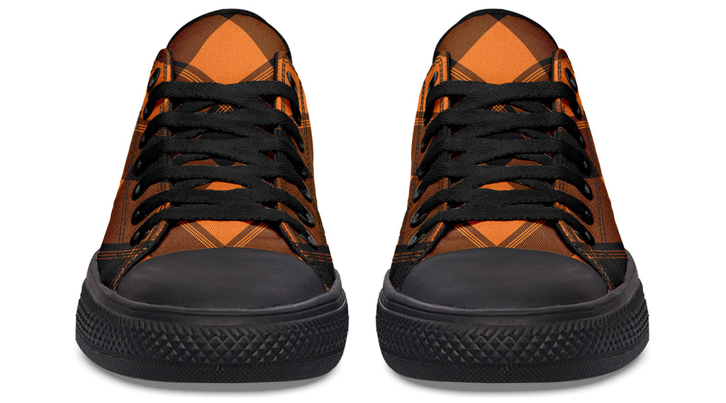 Pumpkin Pop Plaid Low Tops (Wide)