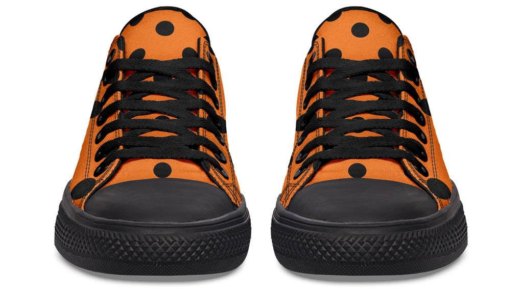 Pumpkin Pop Polka Dot Low Tops