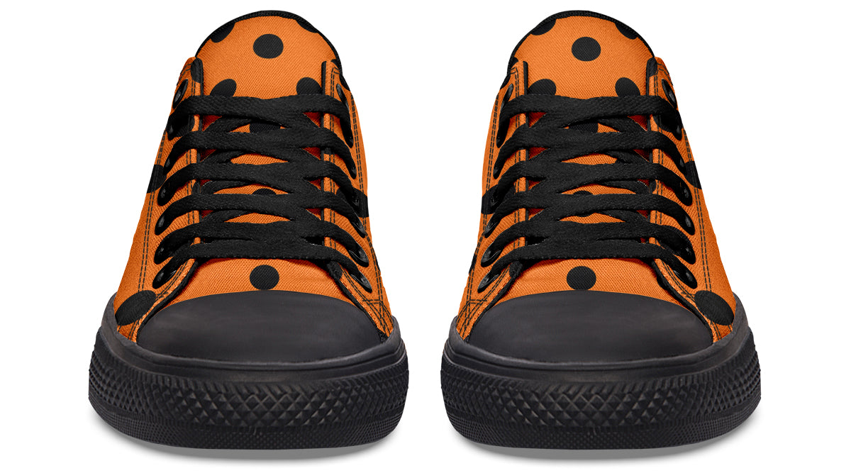 Pumpkin Pop Polka Dot Low Tops