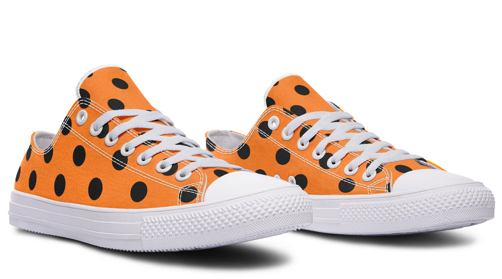 Pumpkin Pop Polka Dot Low Tops