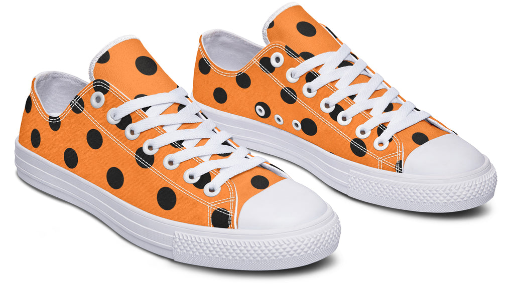 Pumpkin Pop Polka Dot Low Tops
