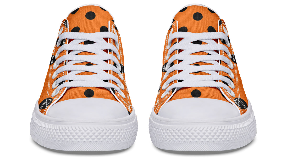 Pumpkin Pop Polka Dot Low Tops