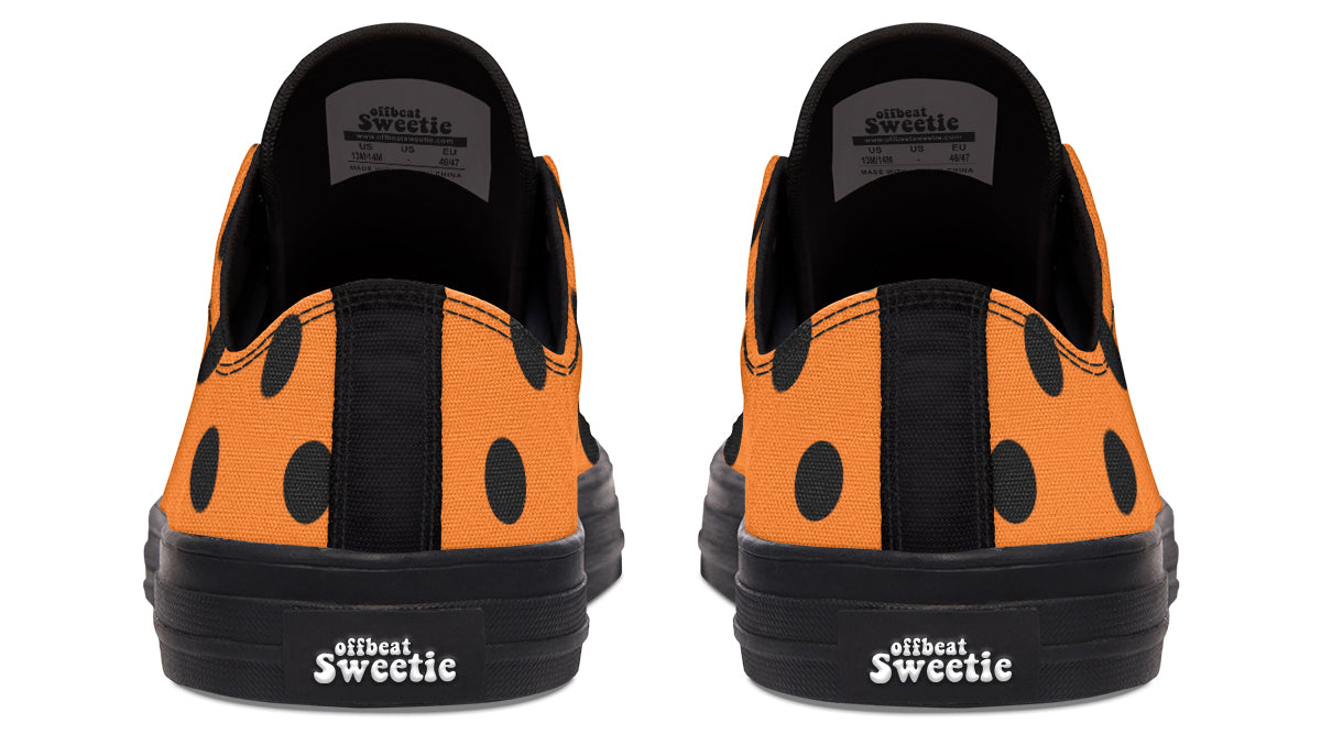 Pumpkin Pop Polka Dot Low Tops