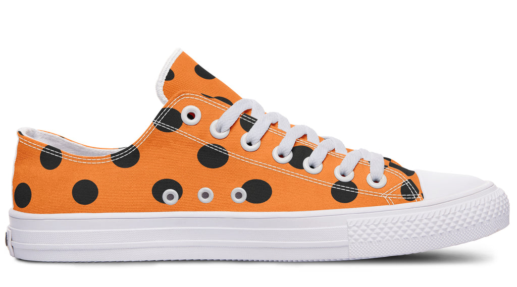 Pumpkin Pop Polka Dot Low Tops
