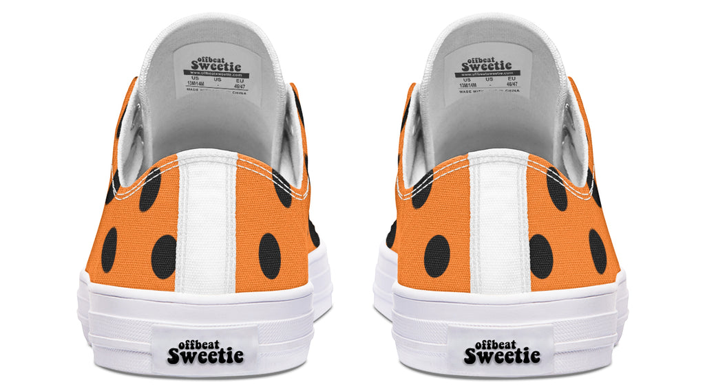 Pumpkin Pop Polka Dot Low Tops