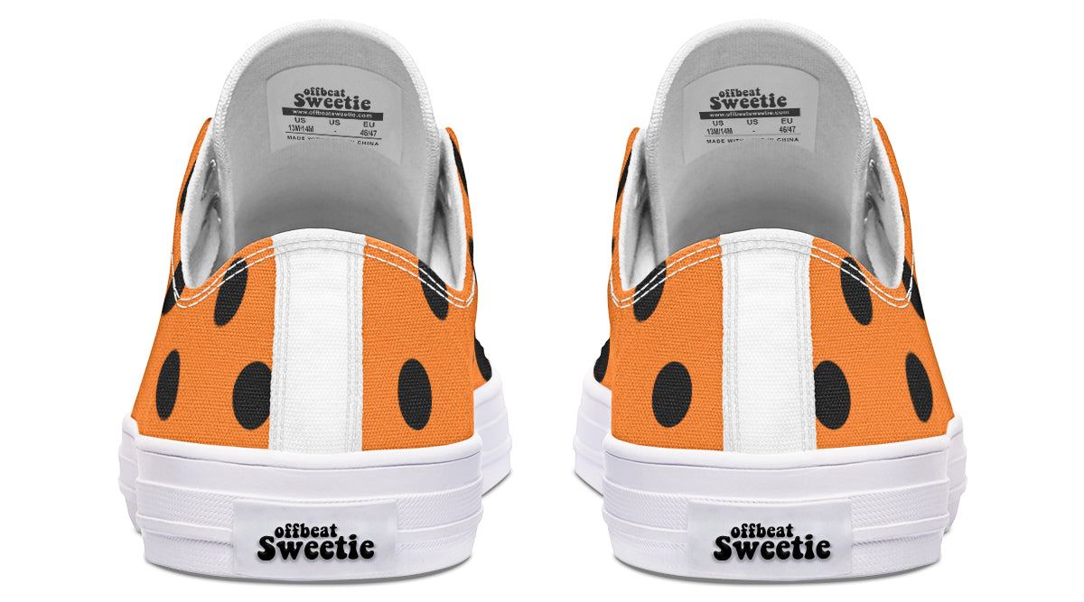 Pumpkin Pop Polka Dot Low Tops