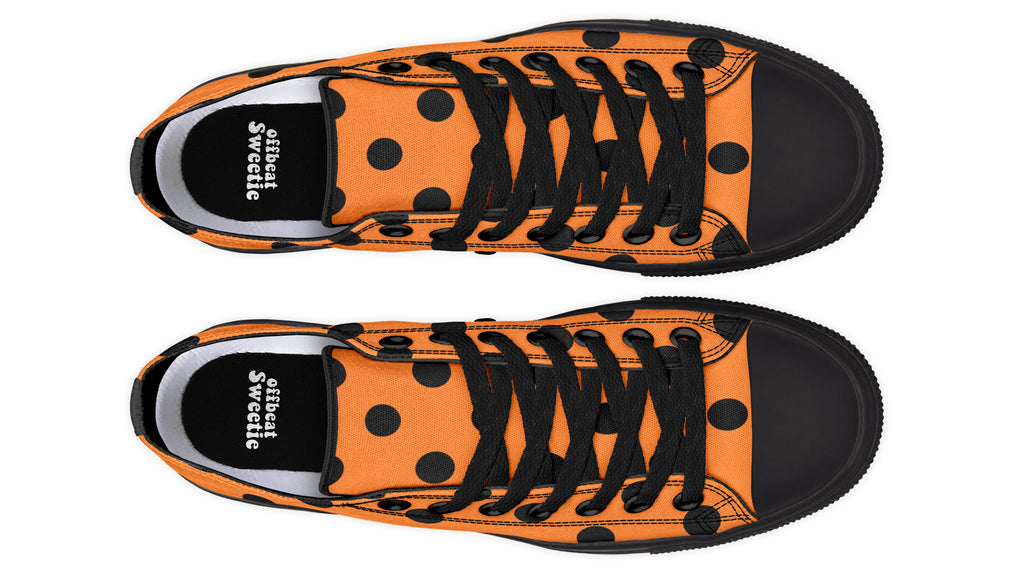 Pumpkin Pop Polka Dot Low Tops