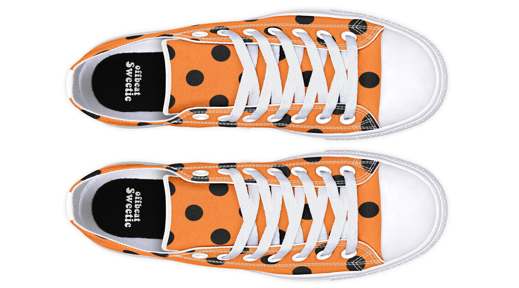 Pumpkin Pop Polka Dot Low Tops