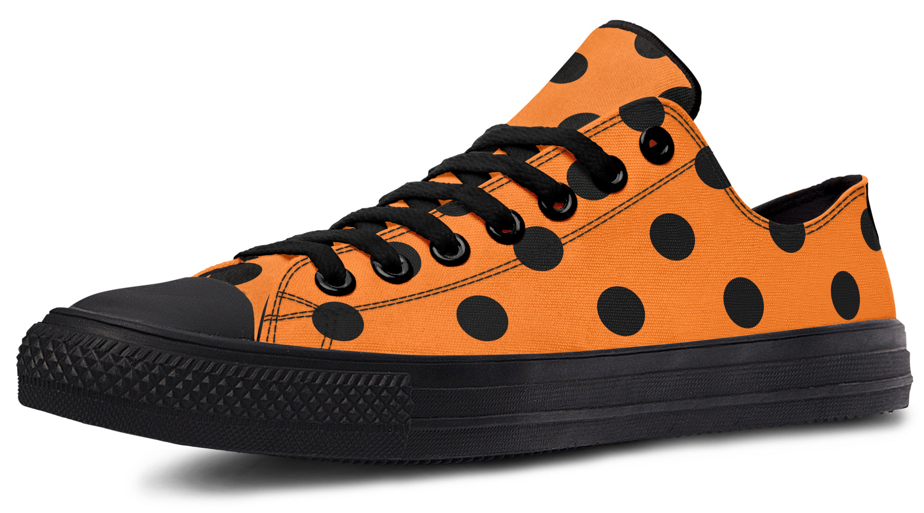Pumpkin Pop Polka Dot Low Tops (Wide)