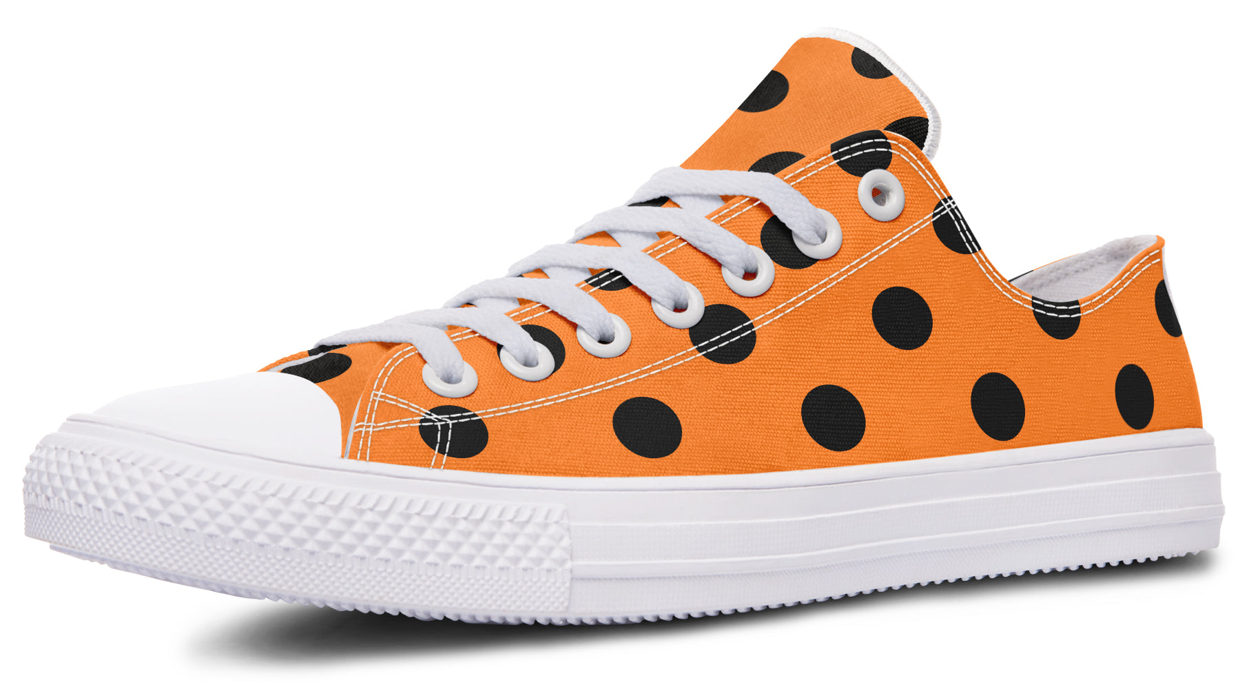 Pumpkin Pop Polka Dot Low Tops (Wide)