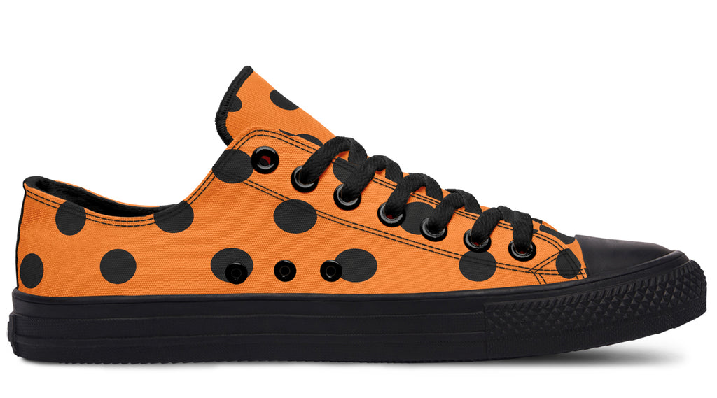 Pumpkin Pop Polka Dot Low Tops (Wide)