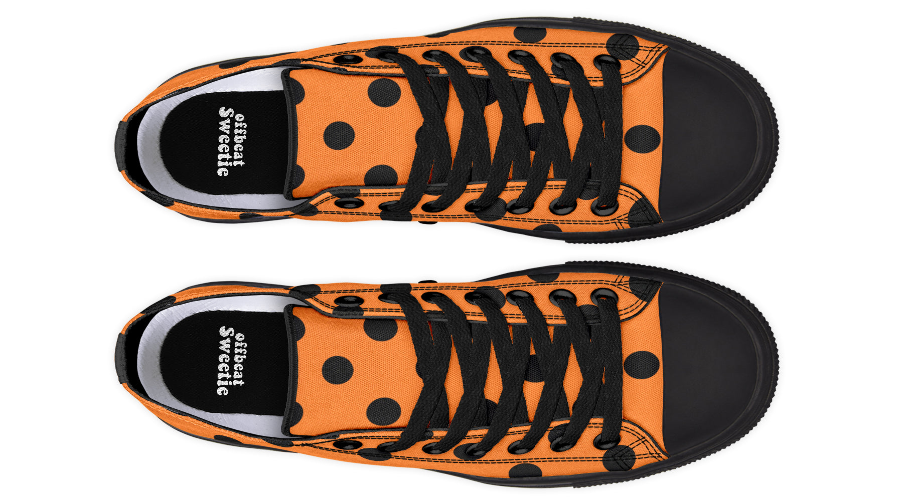 Pumpkin Pop Polka Dot Low Tops (Wide)