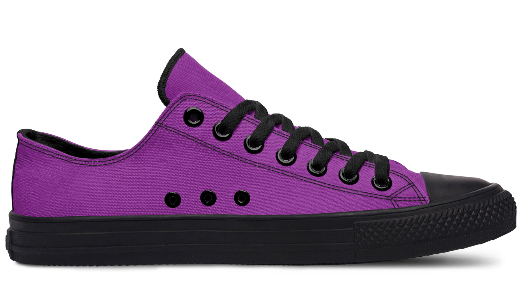 Purple And Pink Mismatched Low Tops - Offbeat Sweetie