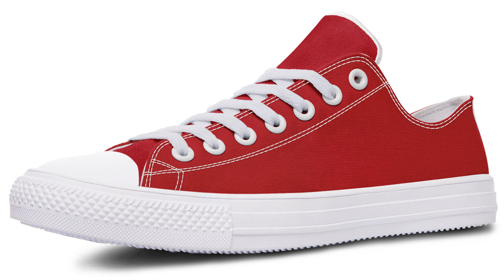 Purple And Red Mismatched Low Tops (Wide)