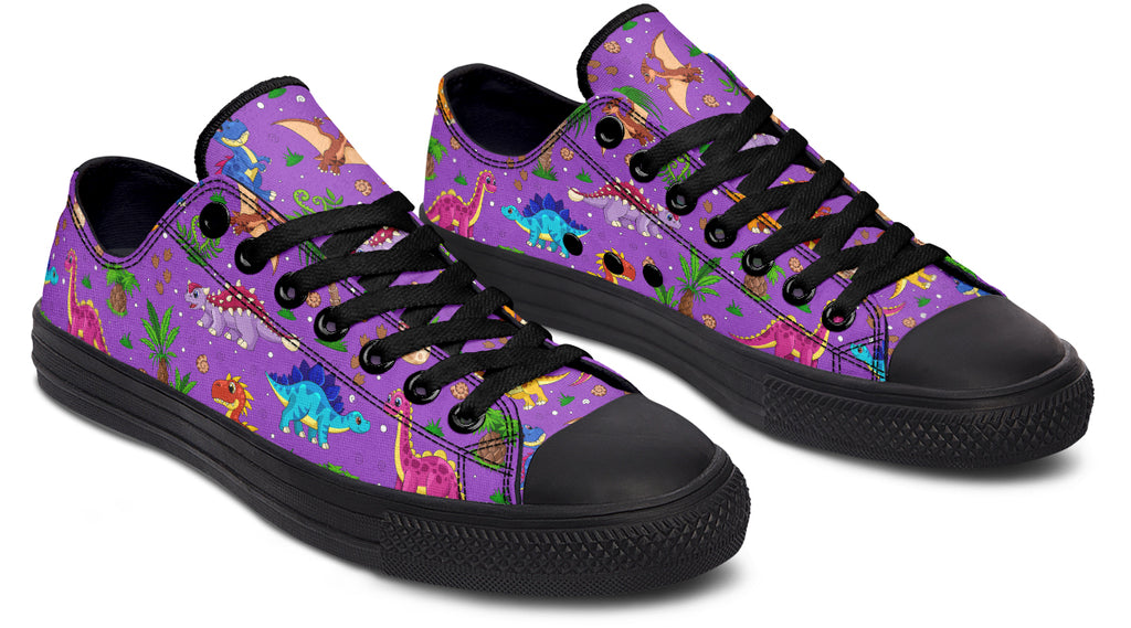 Purple Baby Dinos Low Tops - Offbeat Sweetie