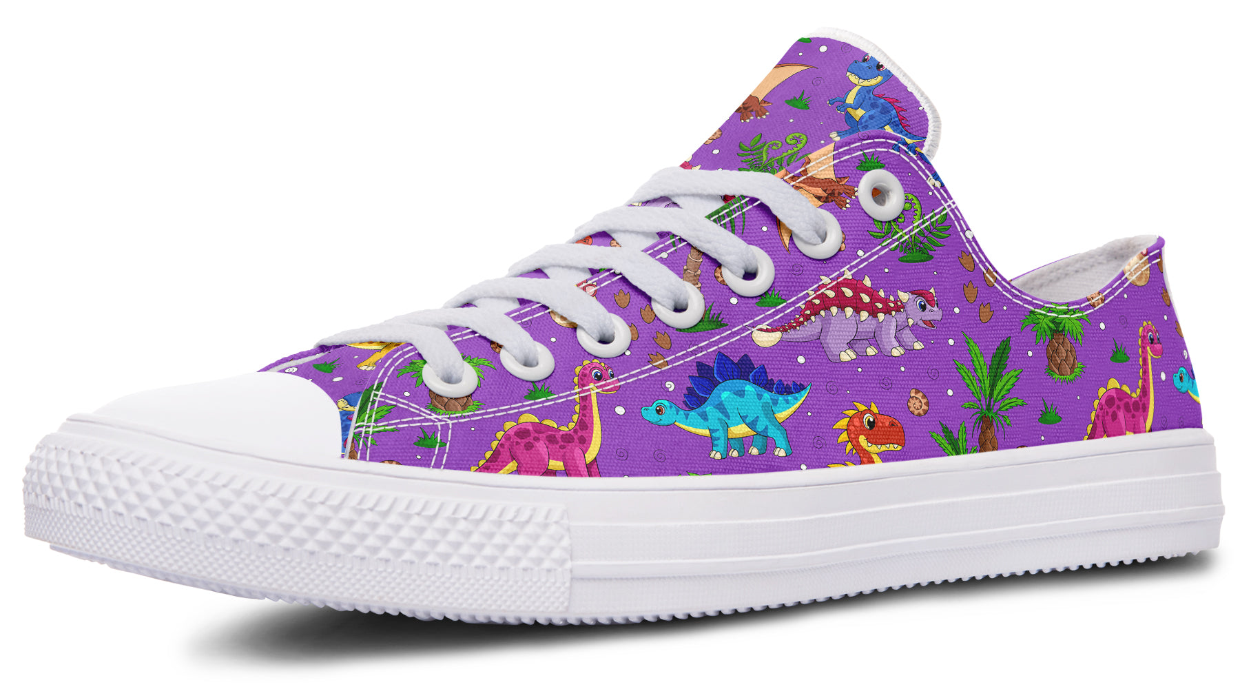 Purple Baby Dinos Low Tops - Offbeat Sweetie