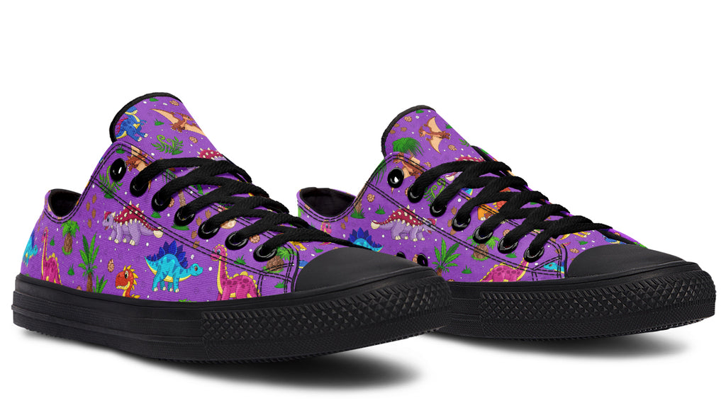 Purple Baby Dinos Low Tops (Wide)