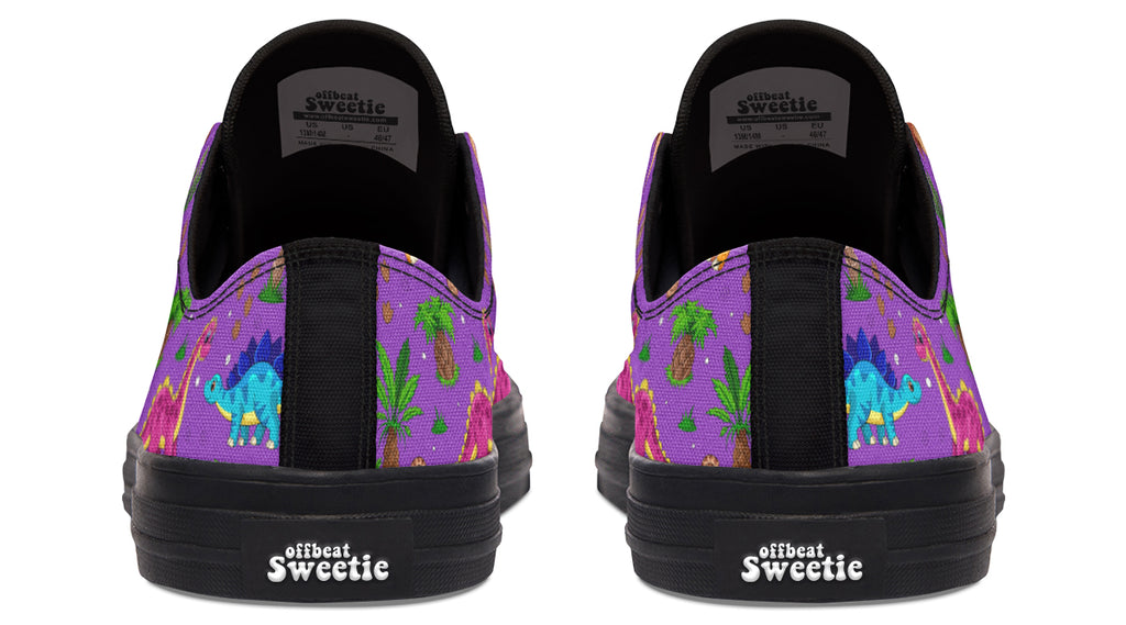 Purple Baby Dinos Low Tops (Wide)
