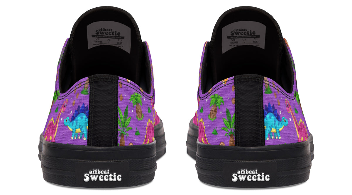 Purple Baby Dinos Low Tops (Wide)