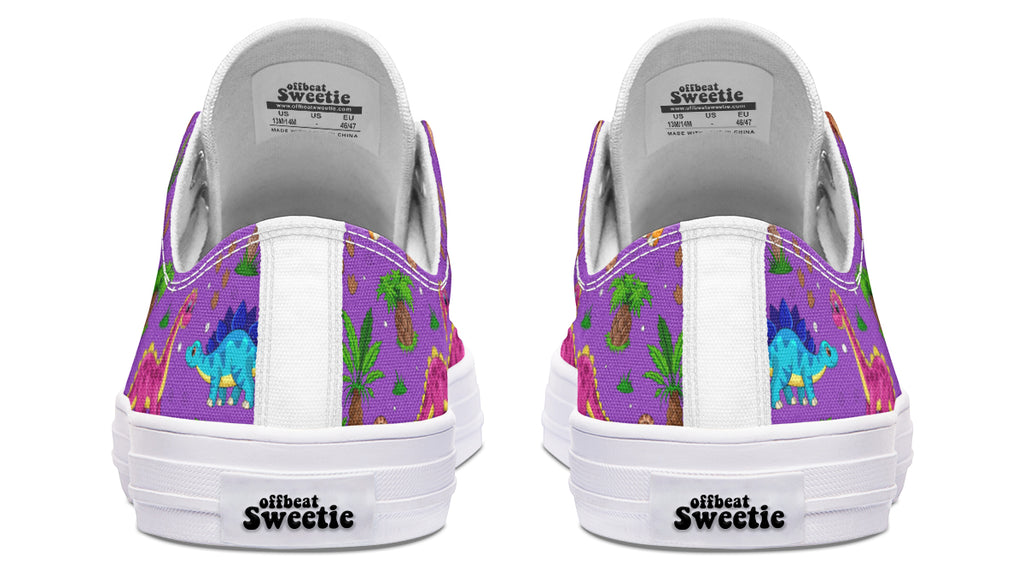 Purple Baby Dinos Low Tops (Wide)