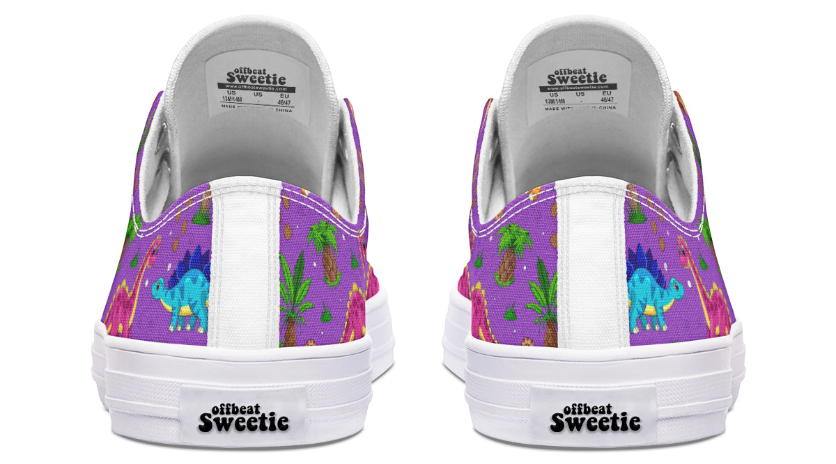 Purple Baby Dinos Low Tops (Wide)