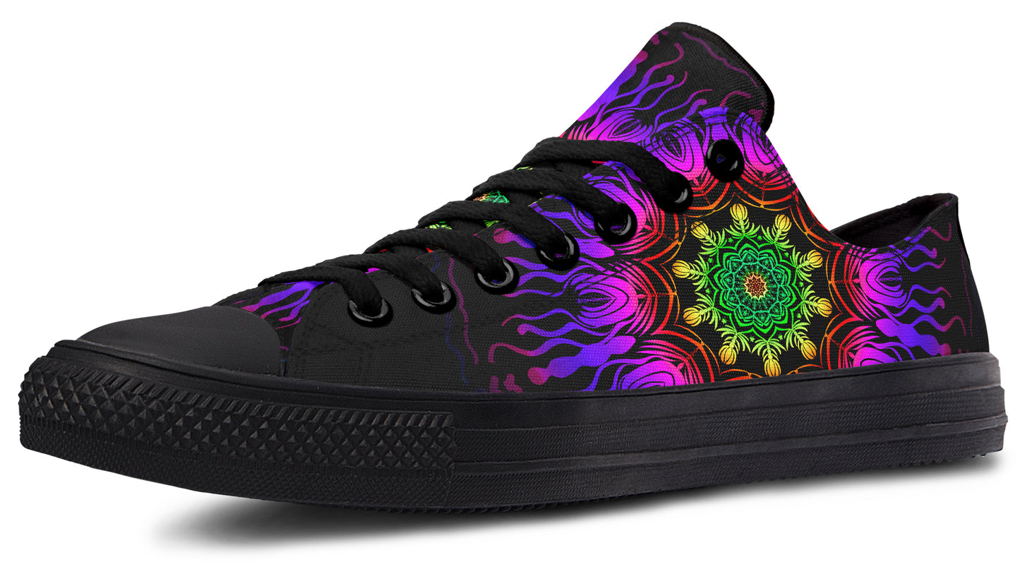 Purple Haze Mandala Low Tops - Offbeat Sweetie