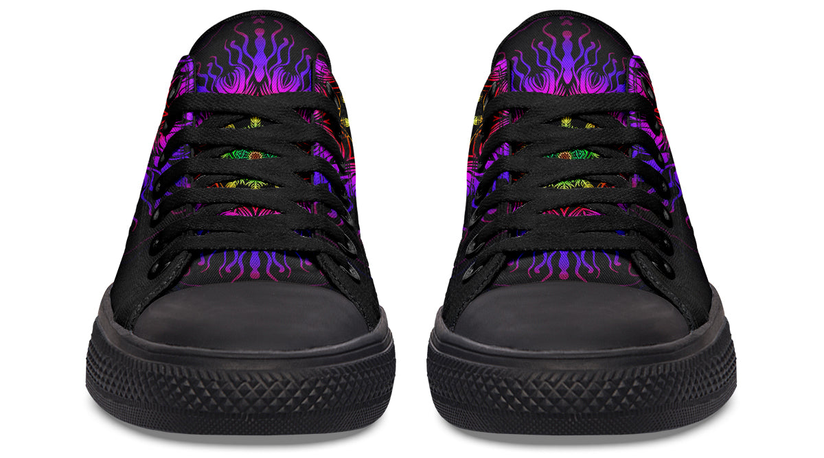 Purple Haze Mandala Low Tops - Offbeat Sweetie