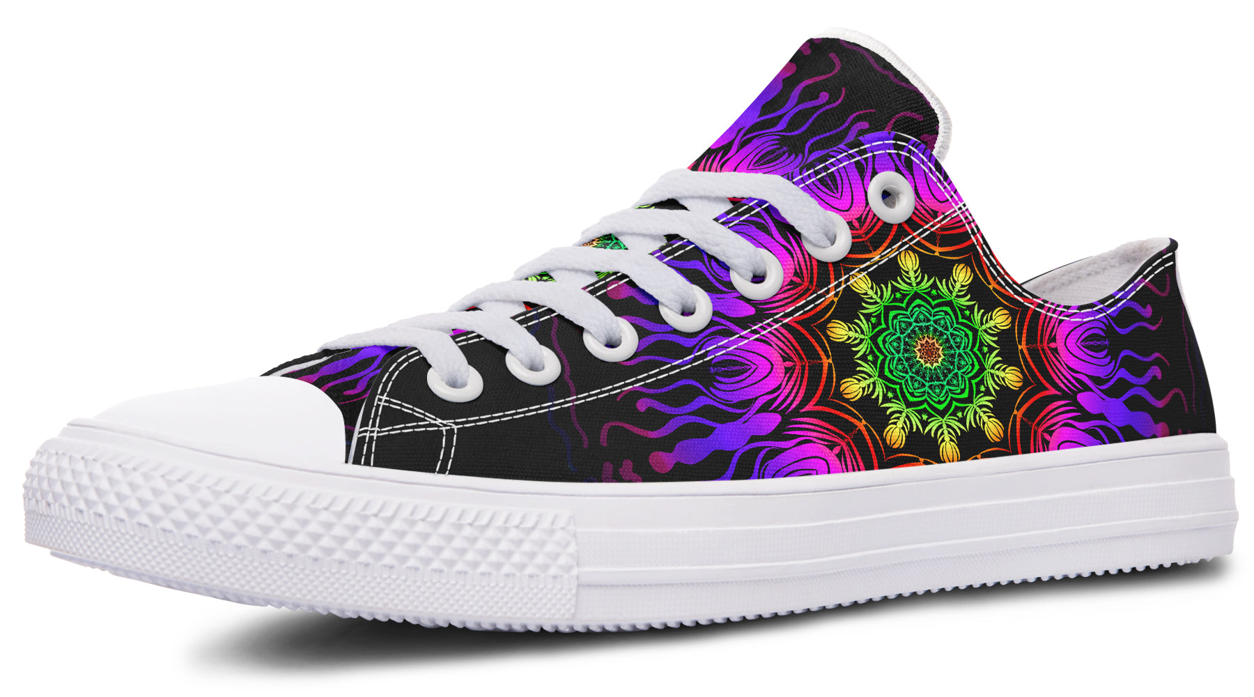 Purple Haze Mandala Low Tops - Offbeat Sweetie
