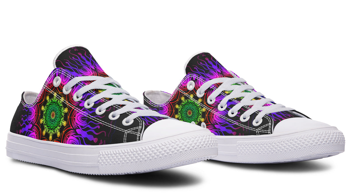 Purple Haze Mandala Low Tops - Offbeat Sweetie