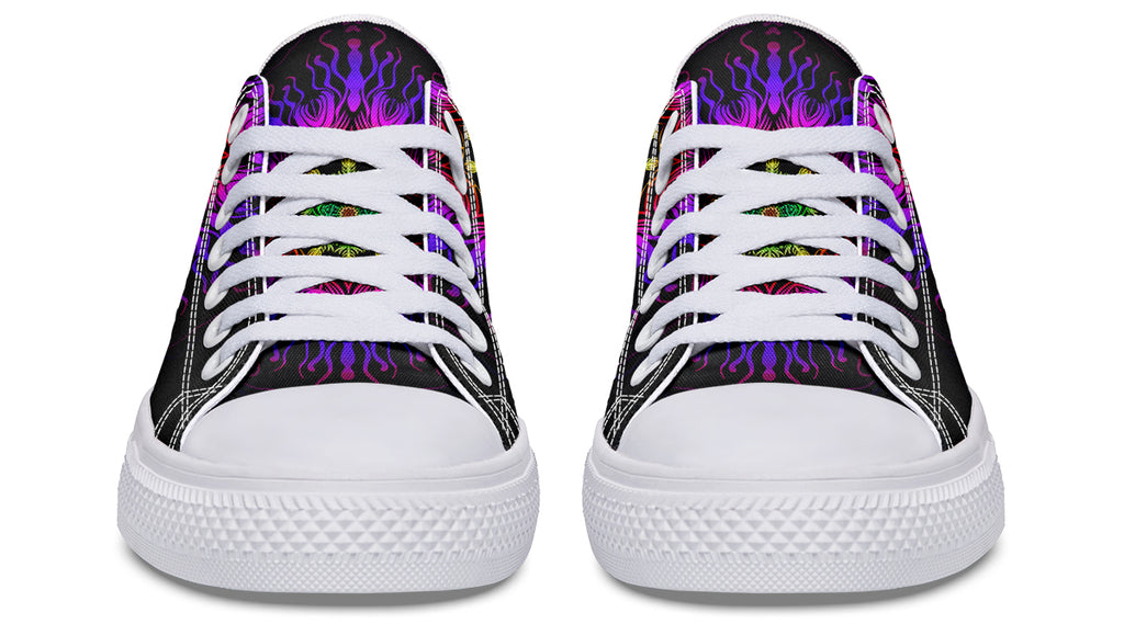 Purple Haze Mandala Low Tops - Offbeat Sweetie